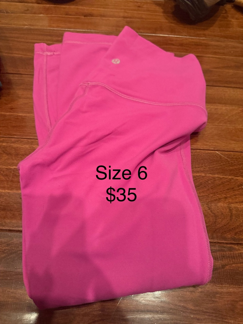 lululemon athletica Hot Pink Girls Athletic Leggings